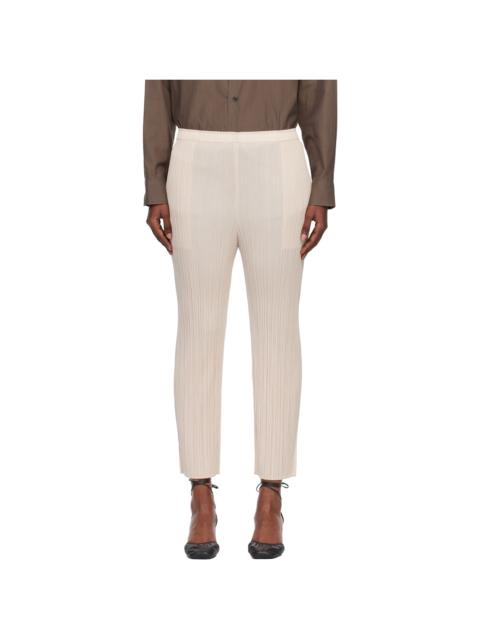 Beige Monthly Color July Trousers
