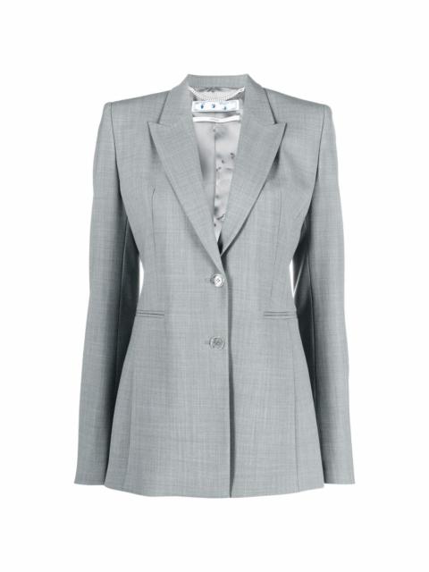 text-print tailored blazer