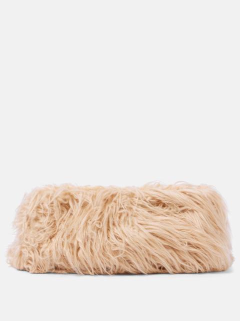 Faux fur clutch