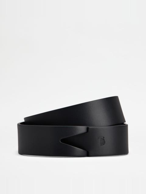 BELT IN LEATHER - BLACK
