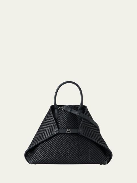 AI Medium Chevron Leather Tote Bag
