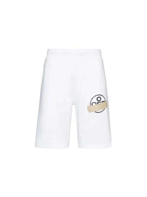OFF-WHITE Tape Arrows Sweatshorts White/Beige