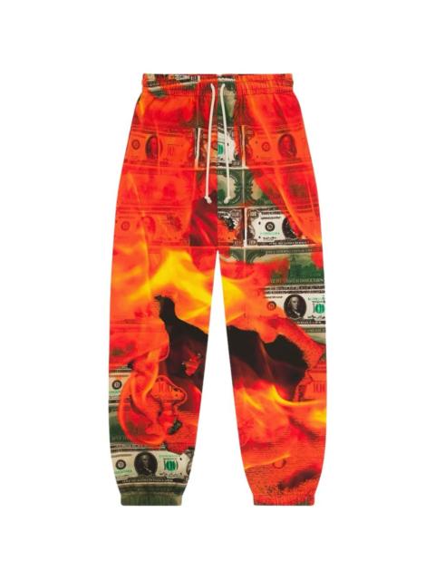 Burn It All printed track pants