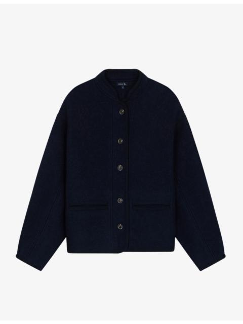 Olympe cropped boxy-fit wool jacket