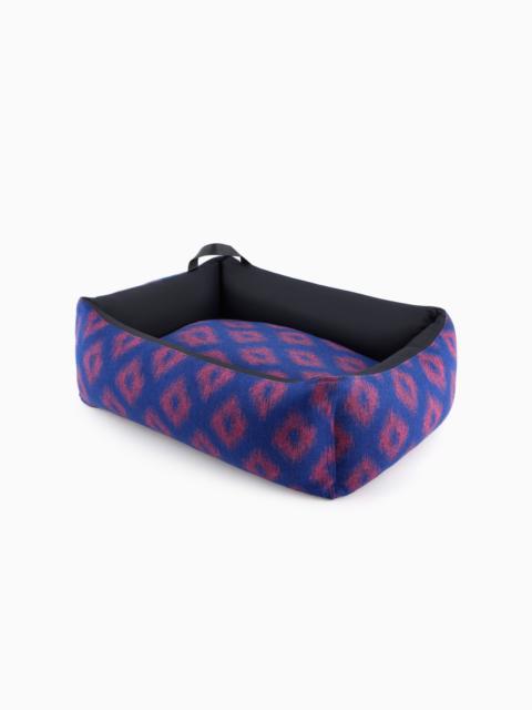 Poldo x Giorgio Armani Ikat jacquard flannel dog bed