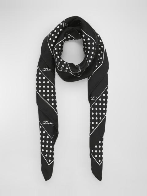 DG Monogram Jacquard  Silk Twill Scarf