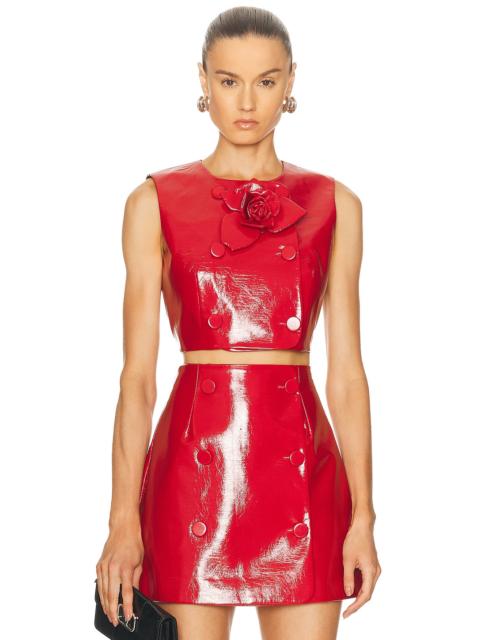 Edie Vegan Leather Top