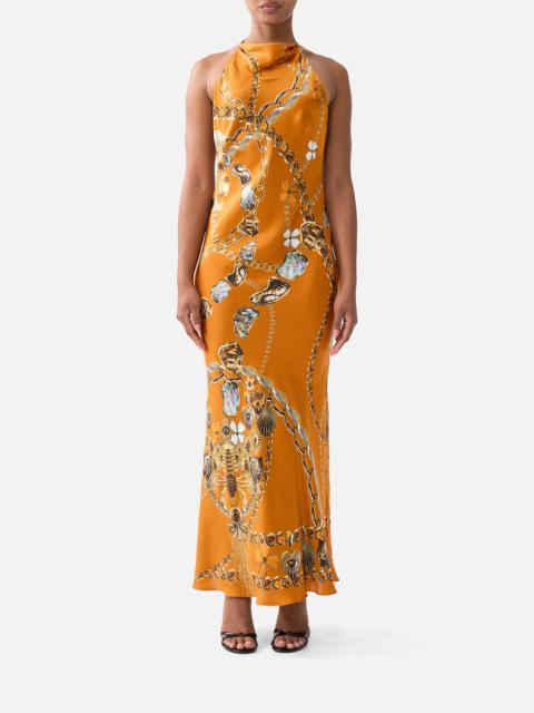 HALTER CHAIN SLIP DRESS