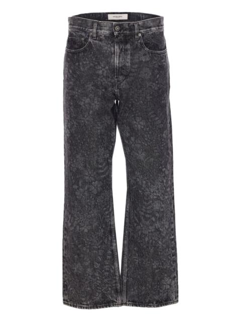 marble-effect jeans