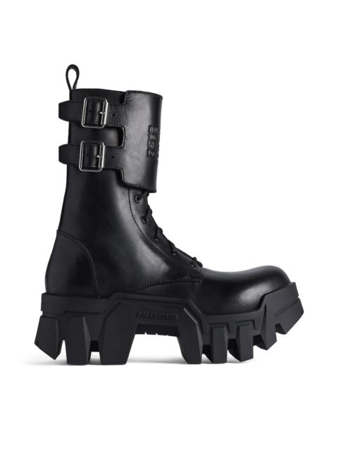 Women's Bulldozer Combat Lace-up Boot in Black