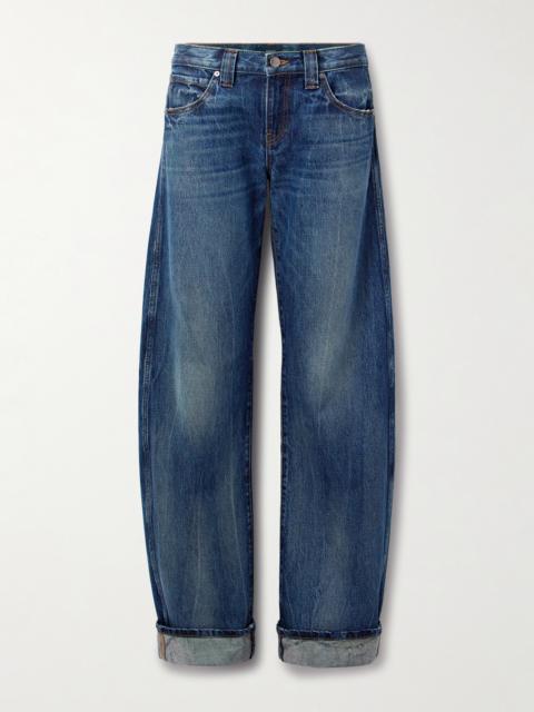 Karo Mid-rise Barrel-leg Jeans