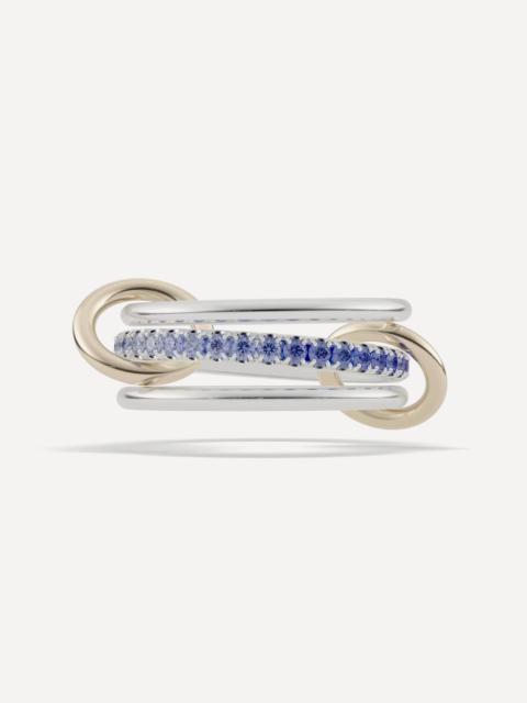 Mixed Metal Tigris SG Blue Ombré Sapphire Ring