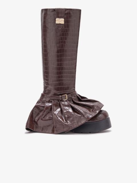 KAT HIGH BOOTS IN CROCO