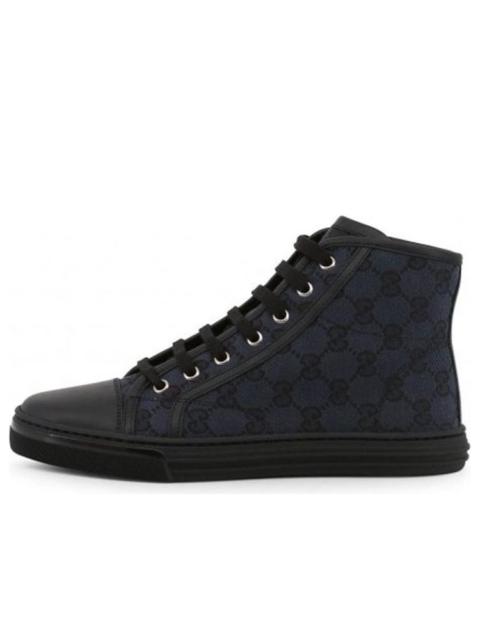 (WMNS) Gucci Monogram Canvas High Top 'Black' 426186-KQWM0-1948