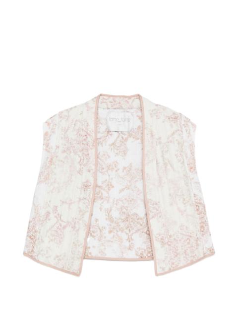 floral-pattern gilet
