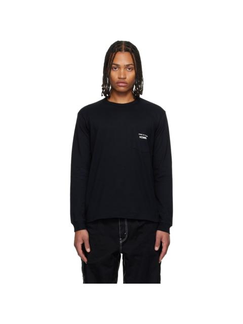 Black Cotton Jersey Garment Print T-shirt