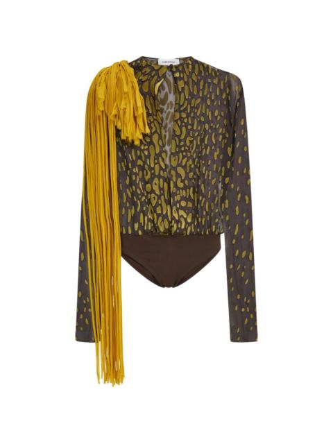 body with flower sash detail