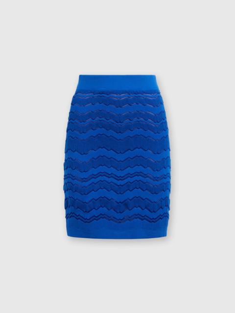 Tone-on-tone zigzag miniskirt
