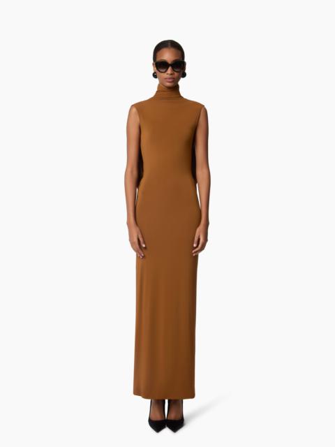 Brown Long Draped Dress