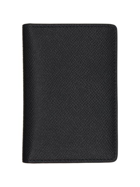 Black Four Stitches Card Holder