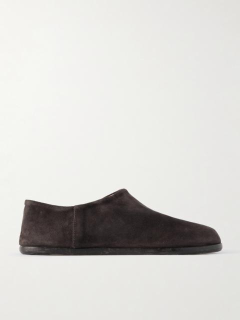 Tabi Split-toe Suede Collapsible-heel Loafers