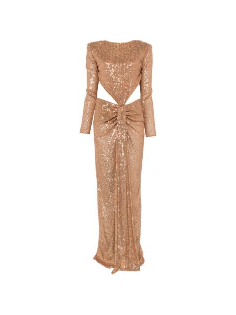 sequined cut-out maxi dress