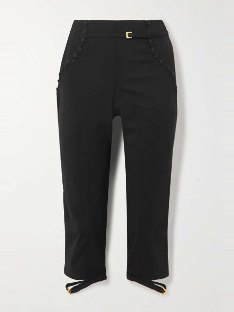 Caraco cropped wool-blend slim-leg pants