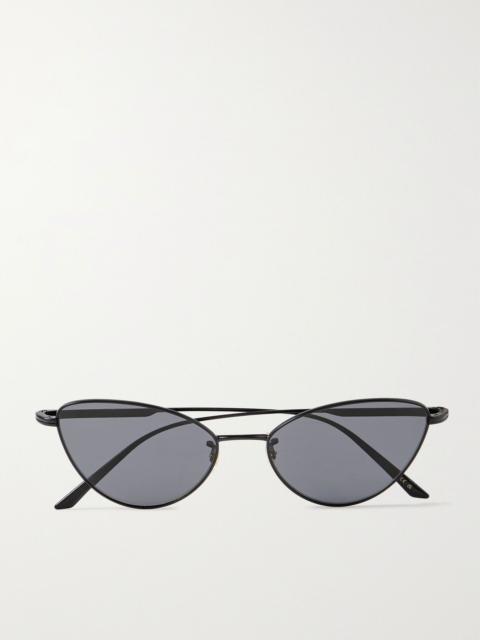 + Khaite 1998C cat-eye metal sunglasses Black