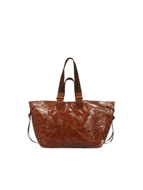 large Wardy leather double-handle tote bag