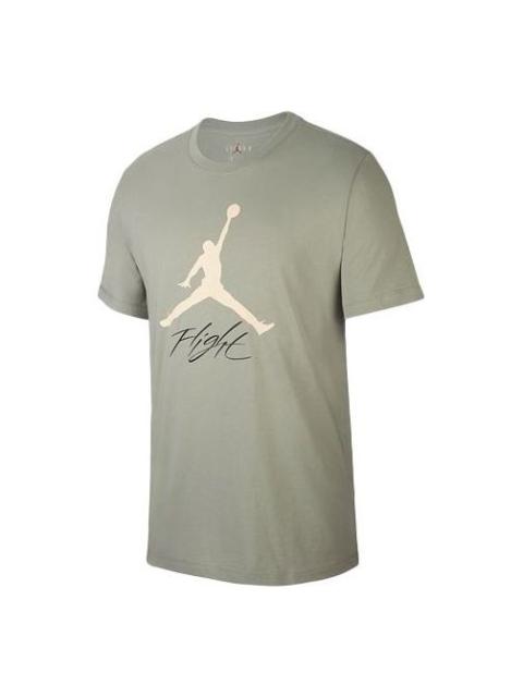 Air Jordan Jumpman Flight Basketball Sports Short Sleeve Gray AO0665-334
