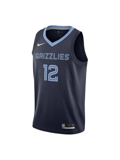 Nike NBA Team limited Jersey SW Fan Edition Gray Memphis Grizzlies Morant No. 12 Navy Blue Dark blue