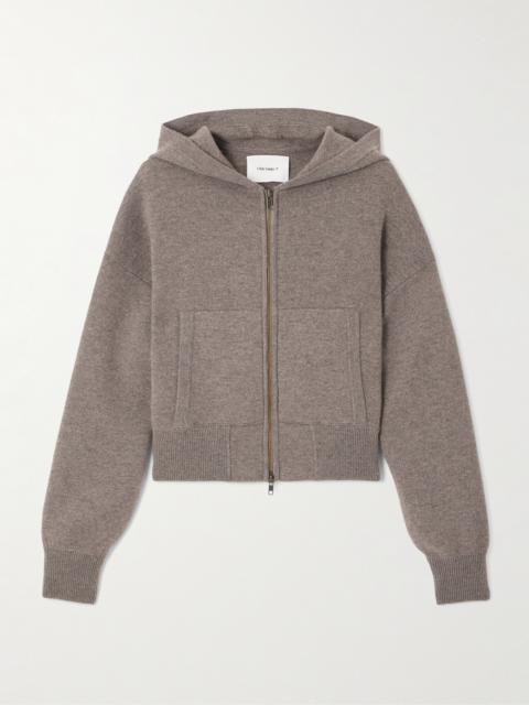 Lilia Cropped Cashmere Hoodie