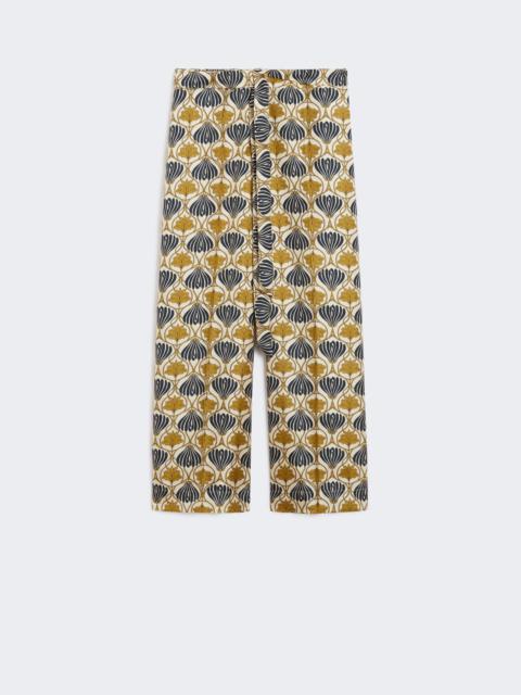 TIMEC Fluid printed silk trousers