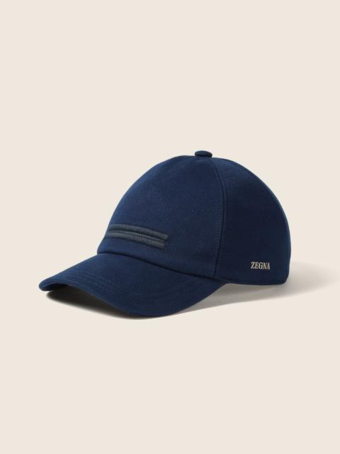 DARK INDIGO BLUE COTTON BASEBALL CAP
