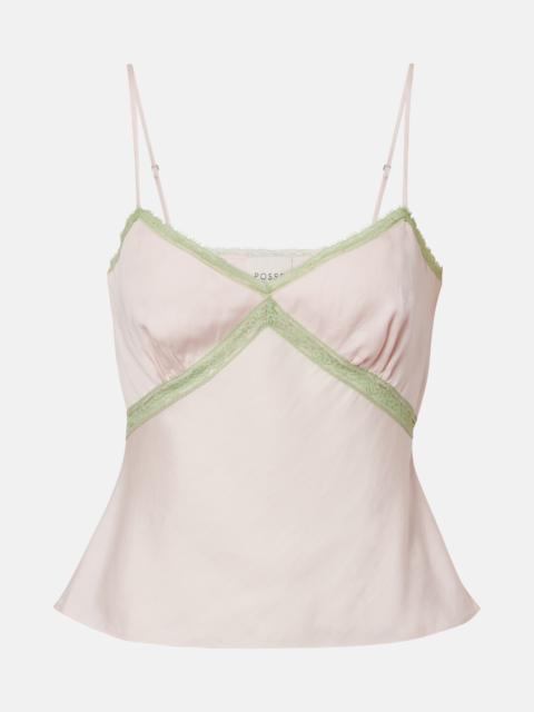 Perla lace-trimmed camisole