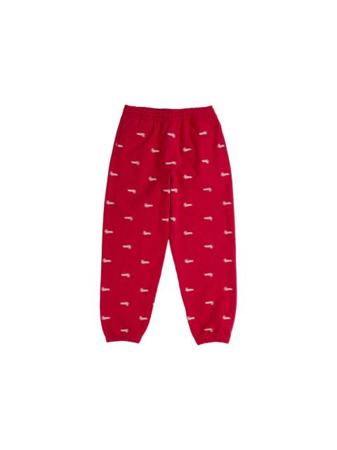 Supreme Repeat Script Sweatpant Red