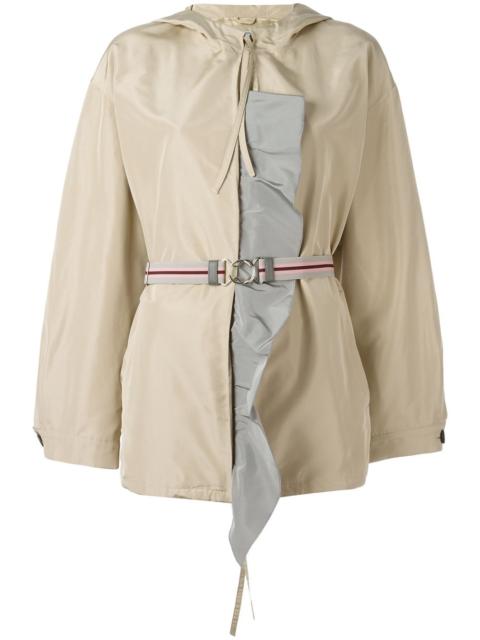 hooded belted jacket