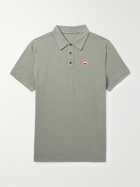 Beckley Logo-Appliquéd Cotton-Piqué Polo Shirt Green