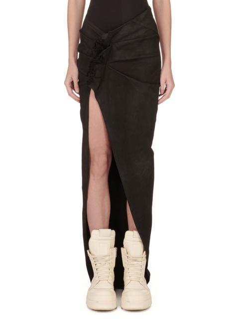 EDFU asymmetric denim skirt