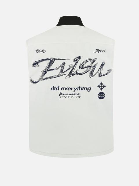 Artistic Logo Embroidery Fashion Fit Vest Jacket