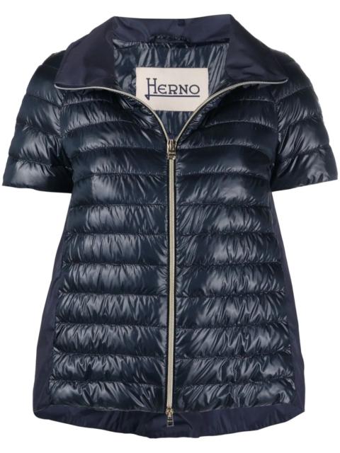 short-sleeved padded-design jacket