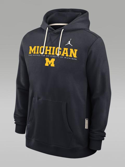 Michigan Sideline Men's Jordan Brand Dri-FIT College Pullover Hoodie