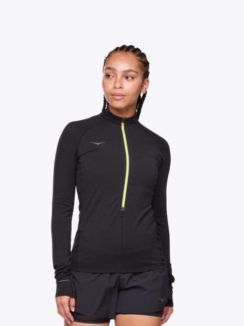Women's BaseZip Long Sleeve Shirt in Black