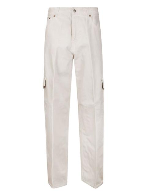 pressed-crease trousers