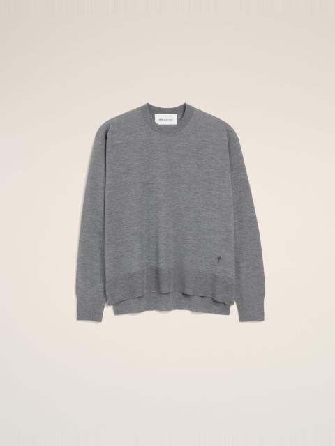 GREY THIN WOOL CREWNECK AMI DE COEUR SWEATER