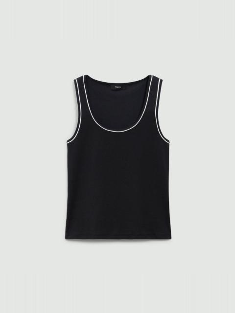 Scoop Neck Tank Top in Compact Stretch Knit