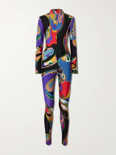 Printed stretch-jersey jumpsuit