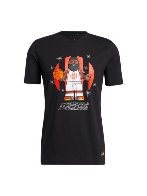 adidas x LEGO Harden Tee 'Black White Orange'  GU2714