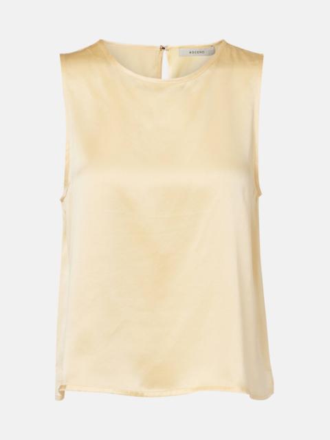 Sofia silk charmeuse tank top