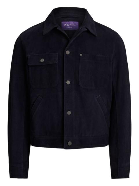 buttoned leather jacket